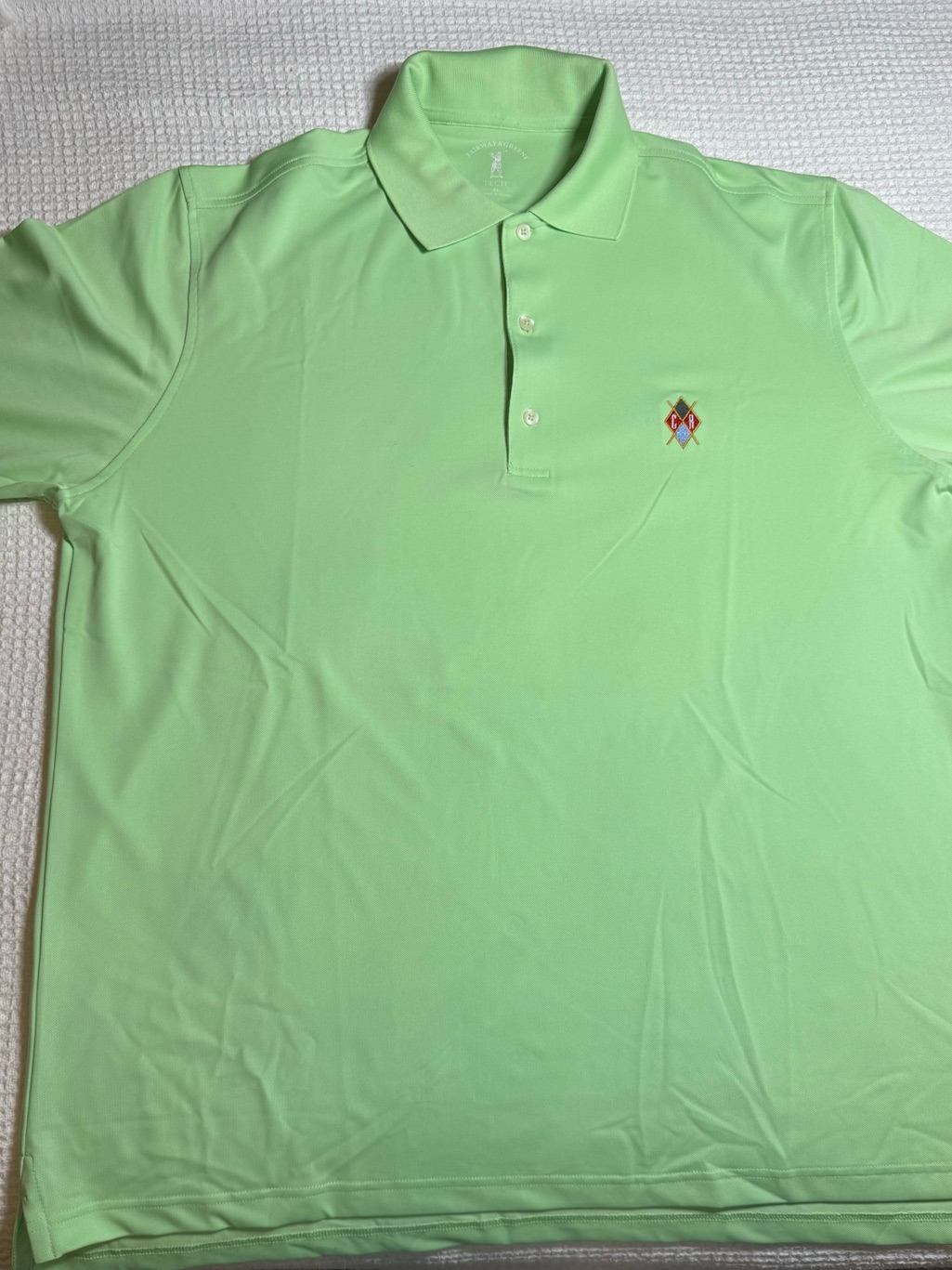 Fairway  Greene Mint Green Polo With Embroidered Crest